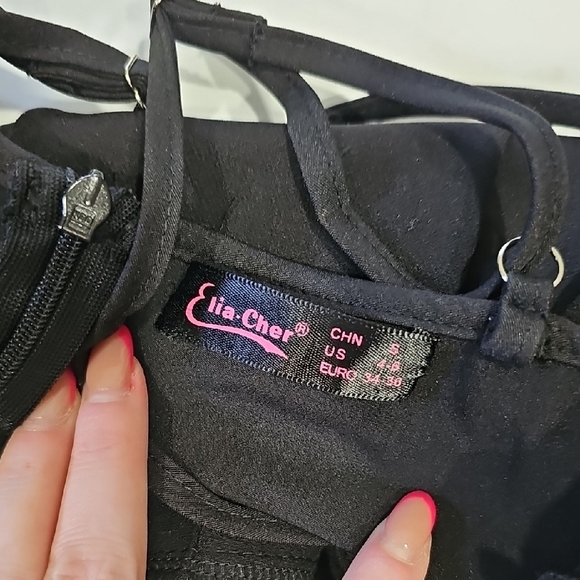 NWOT Elia Cher Black Dress - Picture 3 of 8